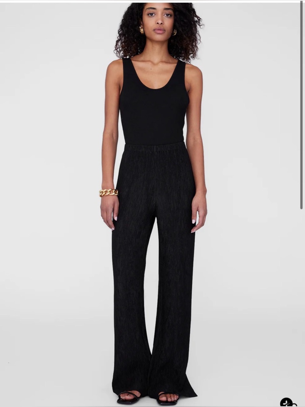 Anine Bing Aden Pull On Pant Black New $295